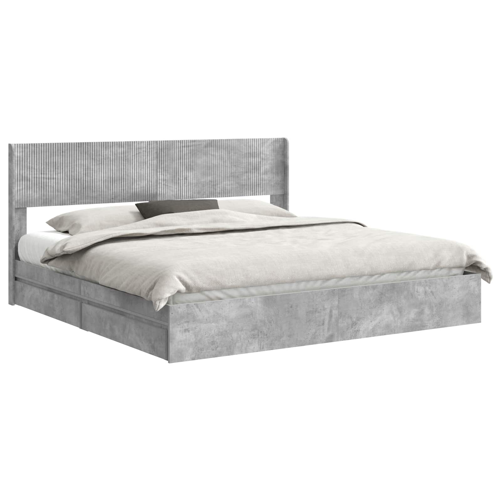 Cadre de lit avec rangement et tête de lit 3 pcs - XIOS