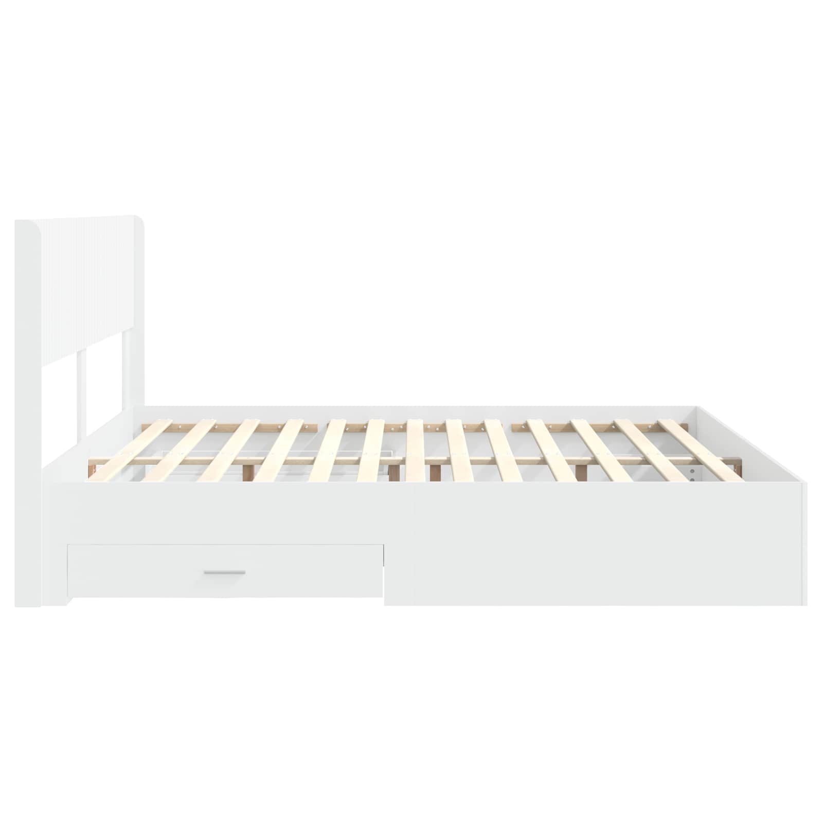 Cadre de lit avec rangement et tête de lit Blanc
