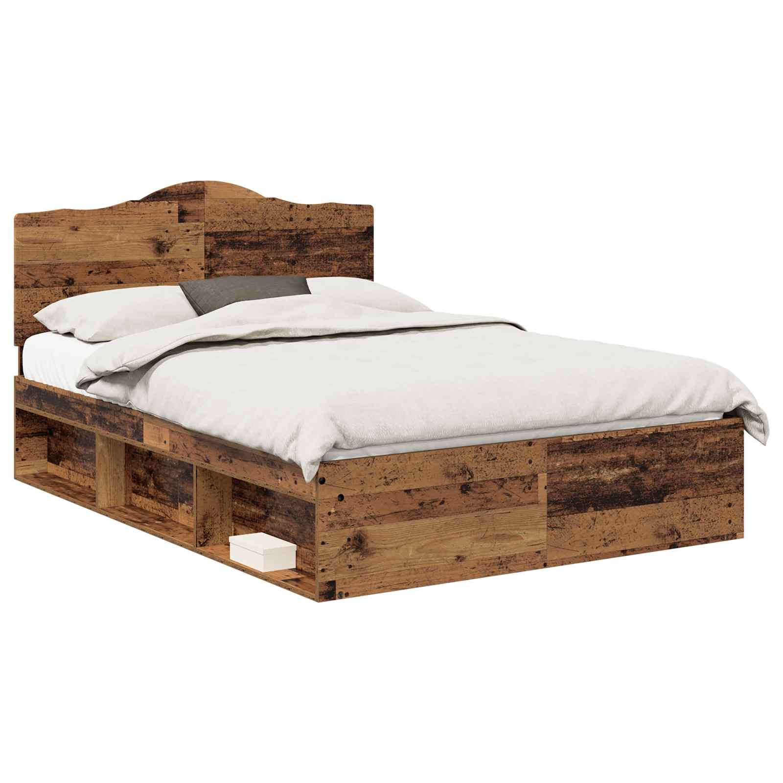 Cadre de lit Bois ancien 140 x 190 cm Pin massif - XIOS