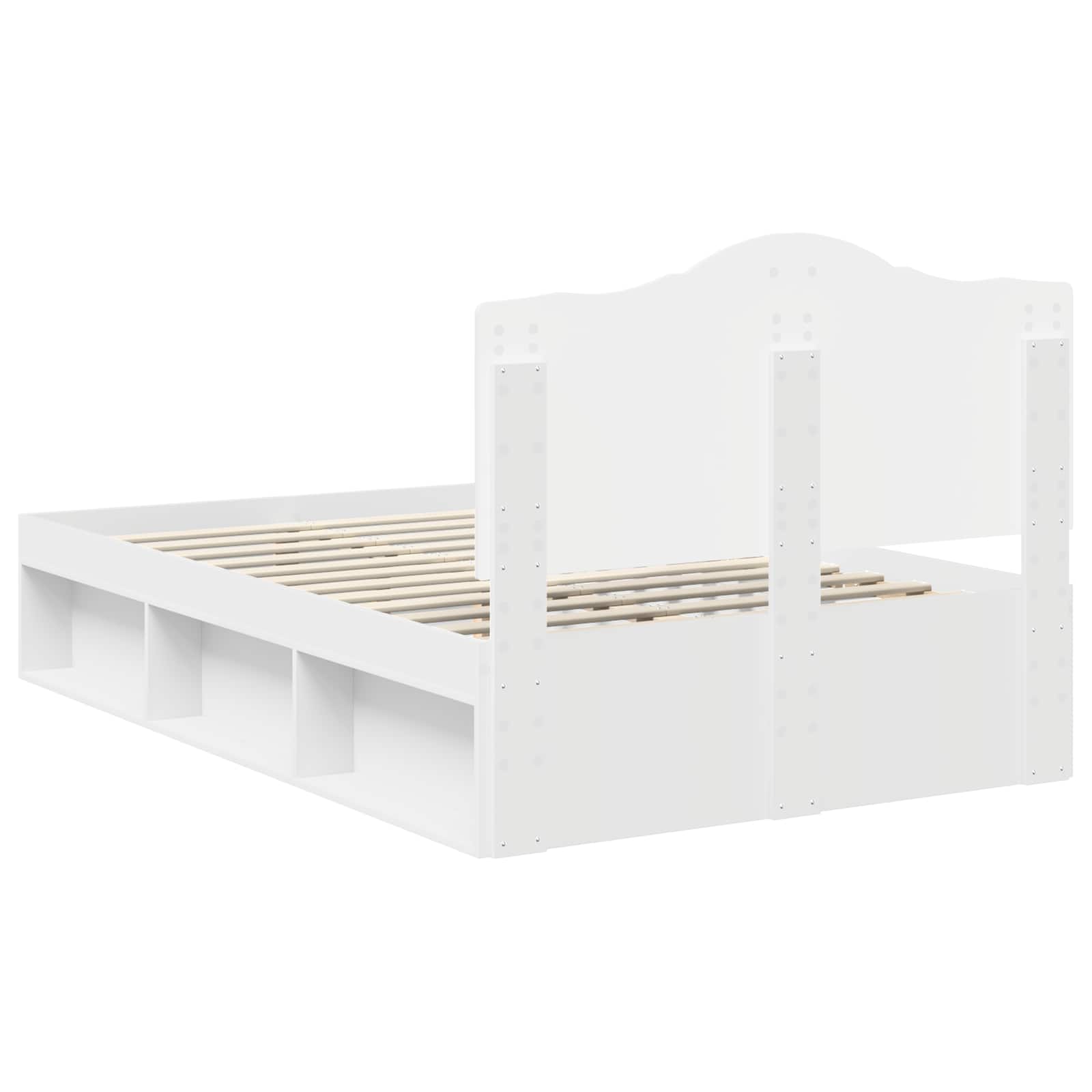 Cadre de lit avec tête de lit Blanc 135 x 190 cm Pin massif - XIOS