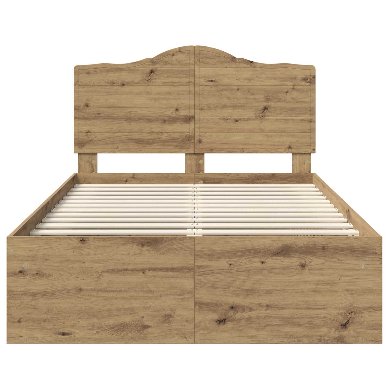 Cadre de lit Chêne artisan 135 x 190 cm Pin massif - XIOS