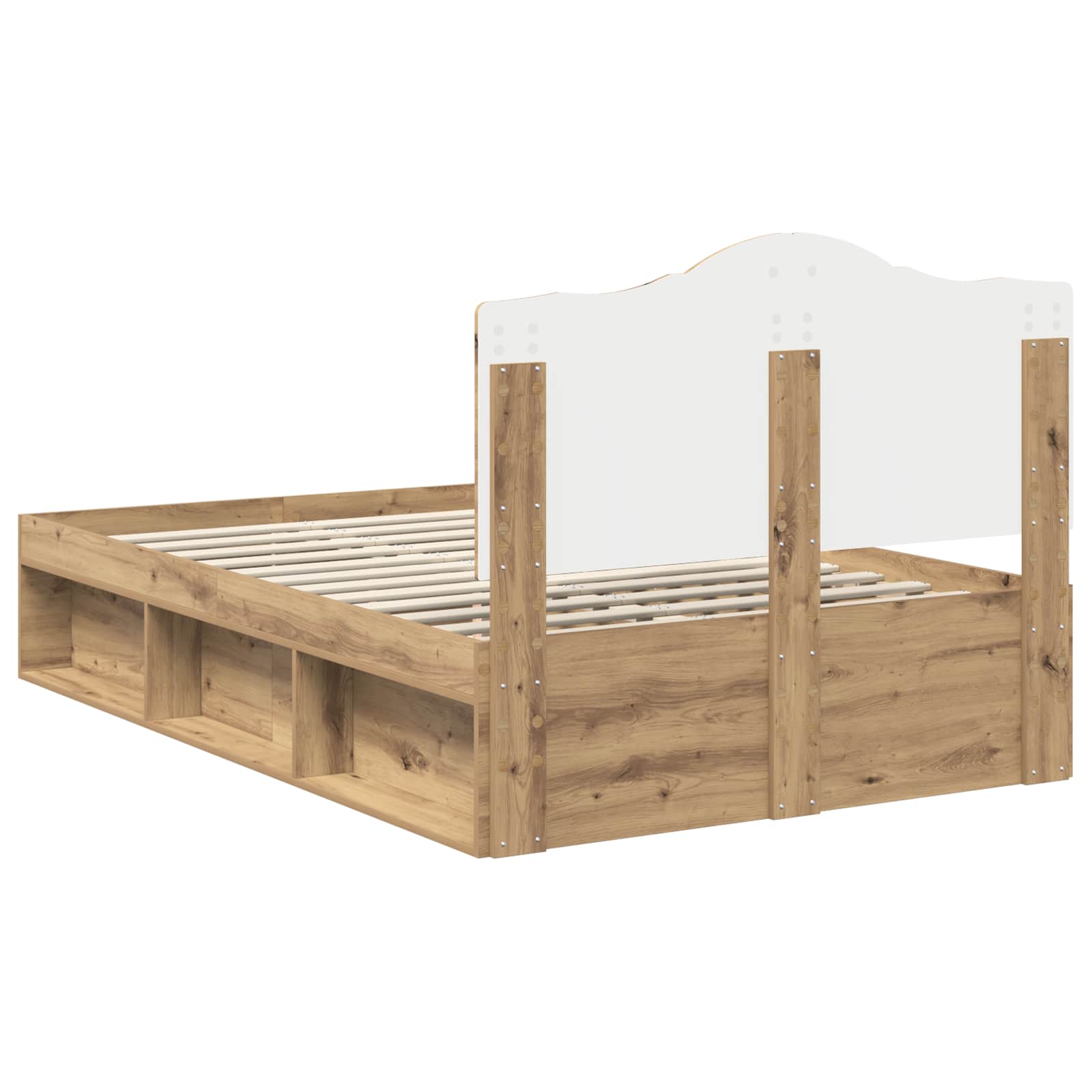 Cadre de lit Chêne artisan 120 x 190 cm Pin massif - XIOS