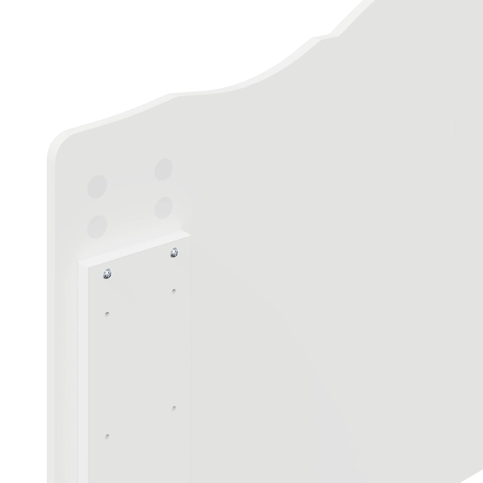 Cadre de lit avec tête de lit Blanc 100 x 200 cm Pin massif - XIOS