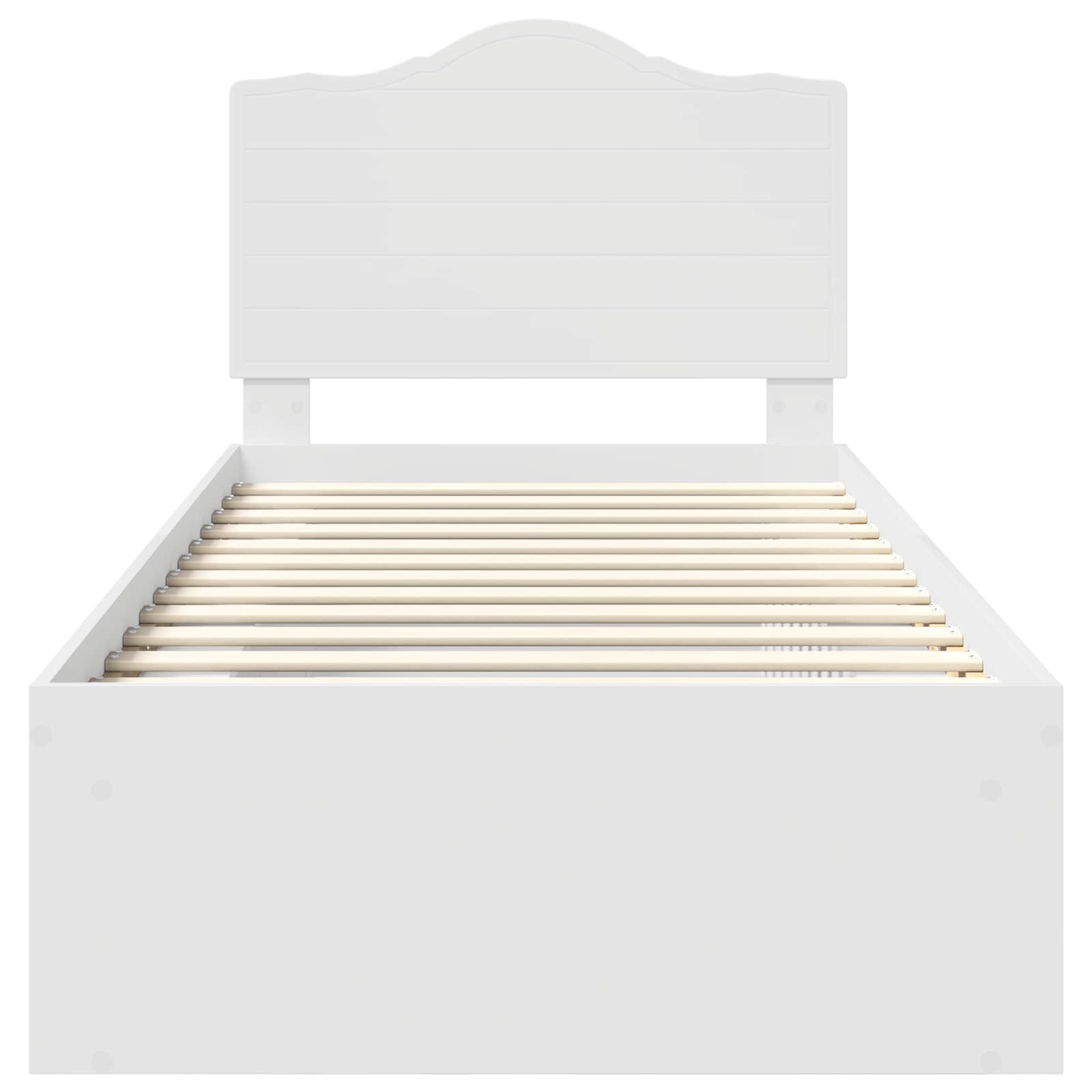 Cadre de lit avec tête de lit Blanc 90 x 200 cm Pin massif - XIOS