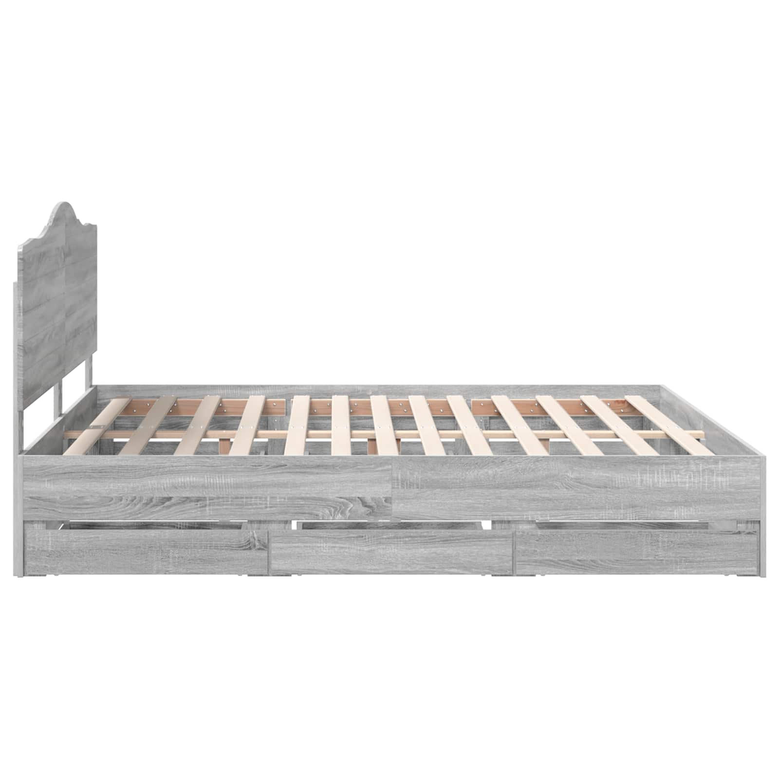Cadre de lit Gris Sonoma 180 x 200 cm Bois Ingénierie - XIOS