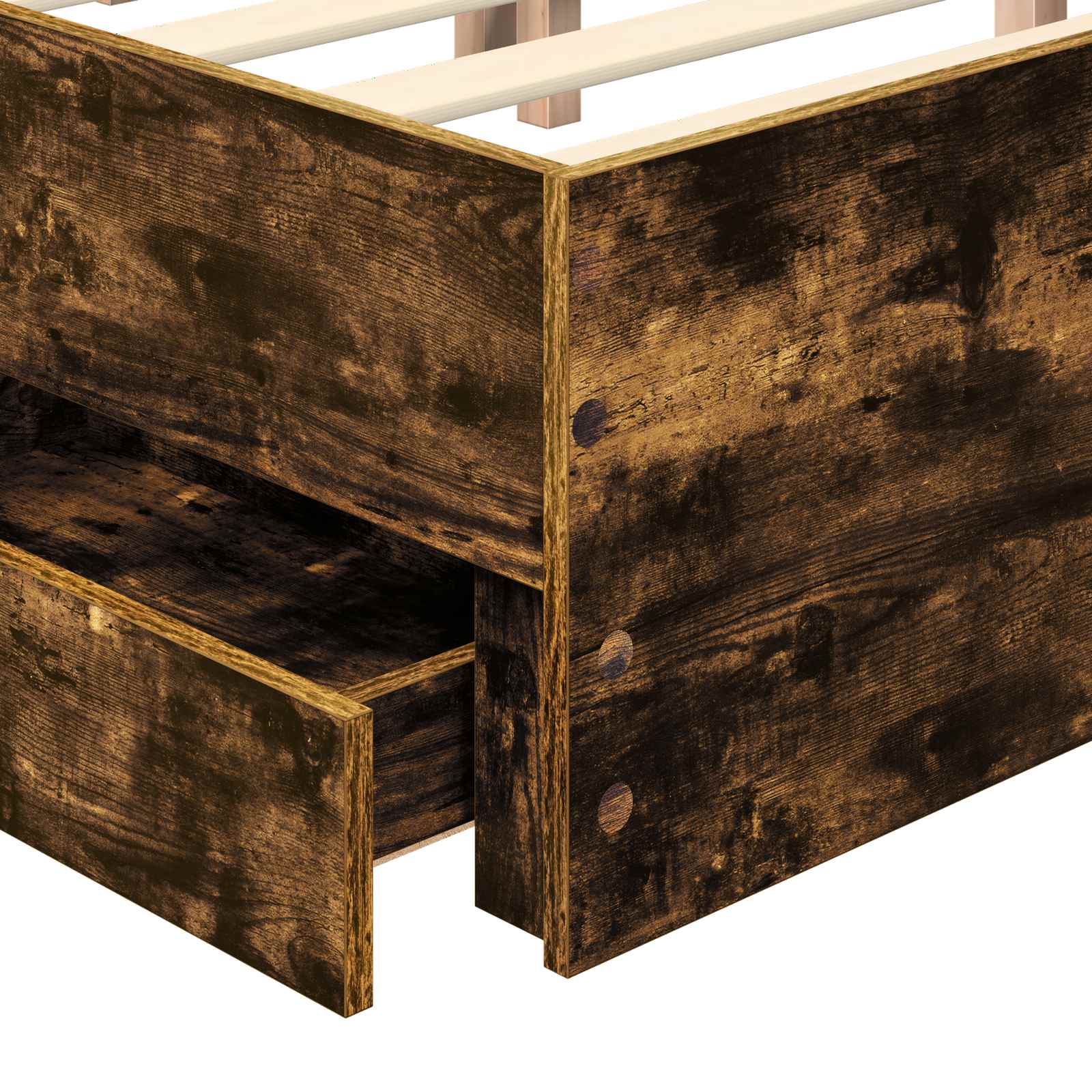 Cadre de lit Chêne Fumé 150 x 200 cm Bois Ingénierie - XIOS