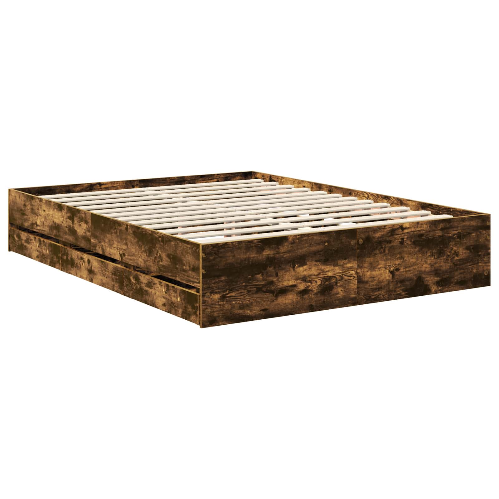 Cadre de lit Chêne Fumé 150 x 200 cm Bois Ingénierie - XIOS