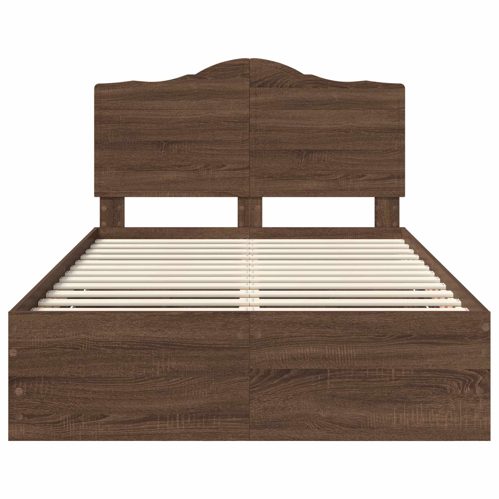 Cadre de lit Chêne brun 135 x 190 cm Bois Ingénierie - XIOS
