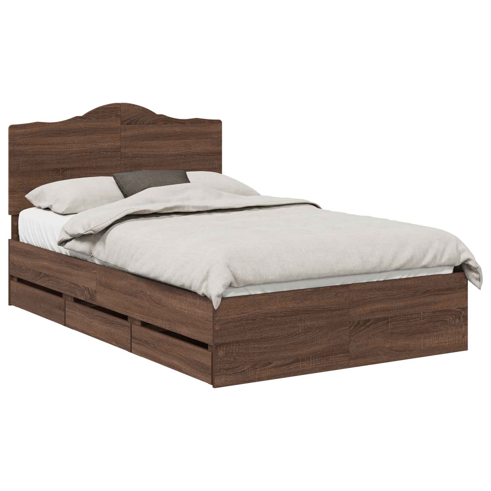 Cadre de lit Chêne brun 120 x 190 cm Bois Ingénierie - XIOS