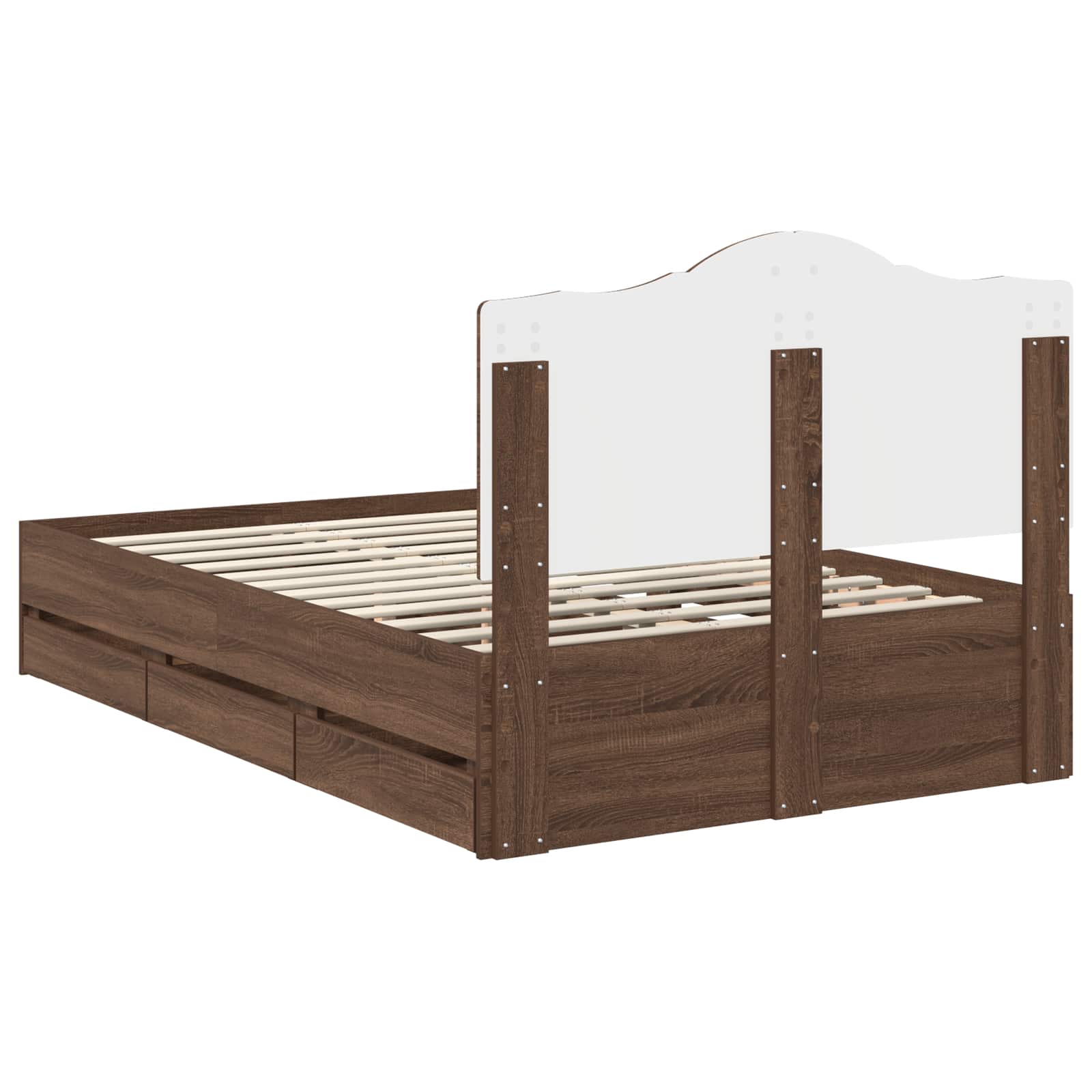Cadre de lit Chêne brun 120 x 190 cm Bois Ingénierie - XIOS