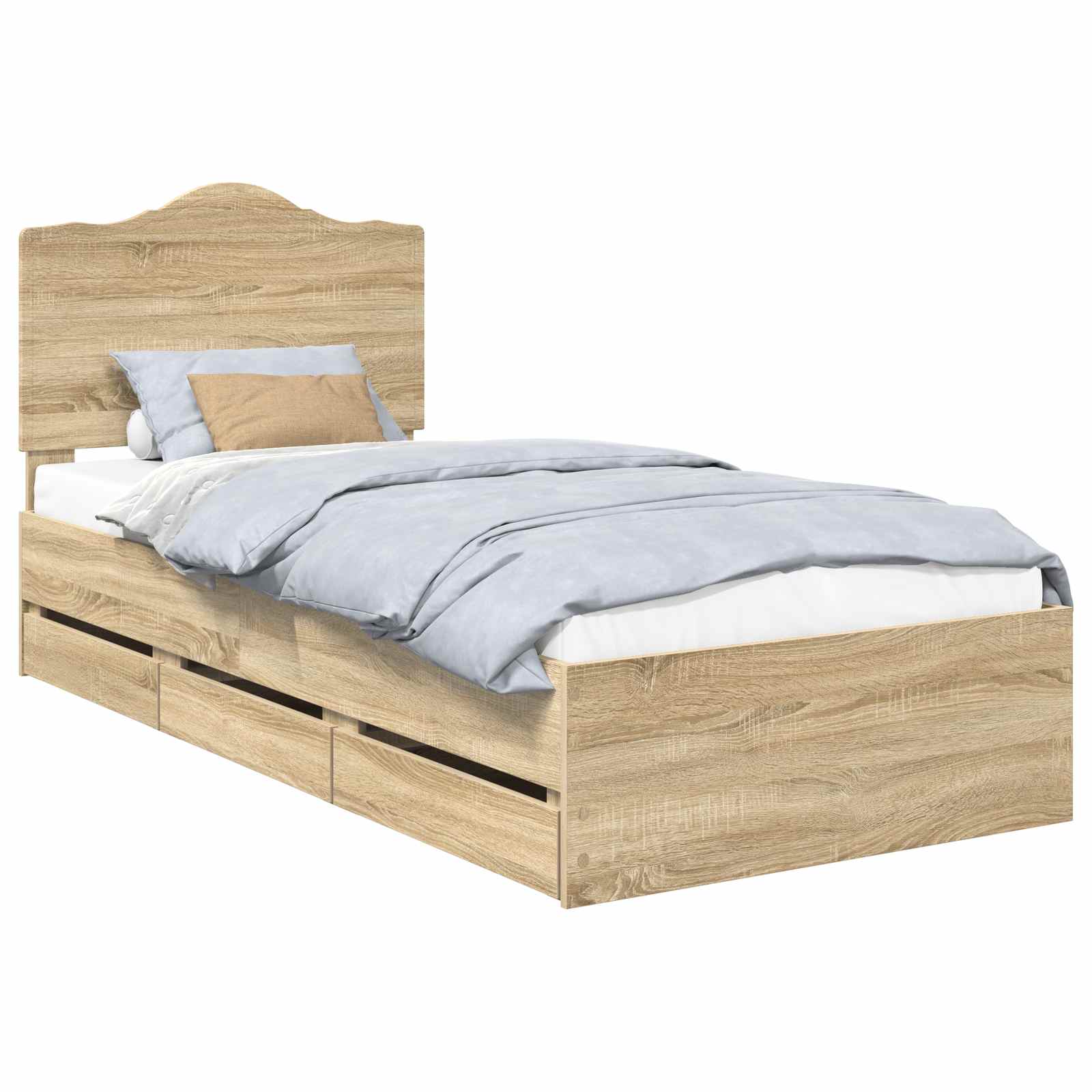 Cadre de lit Chêne Sonoma 75 x 190 cm Bois Ingénierie - XIOS
