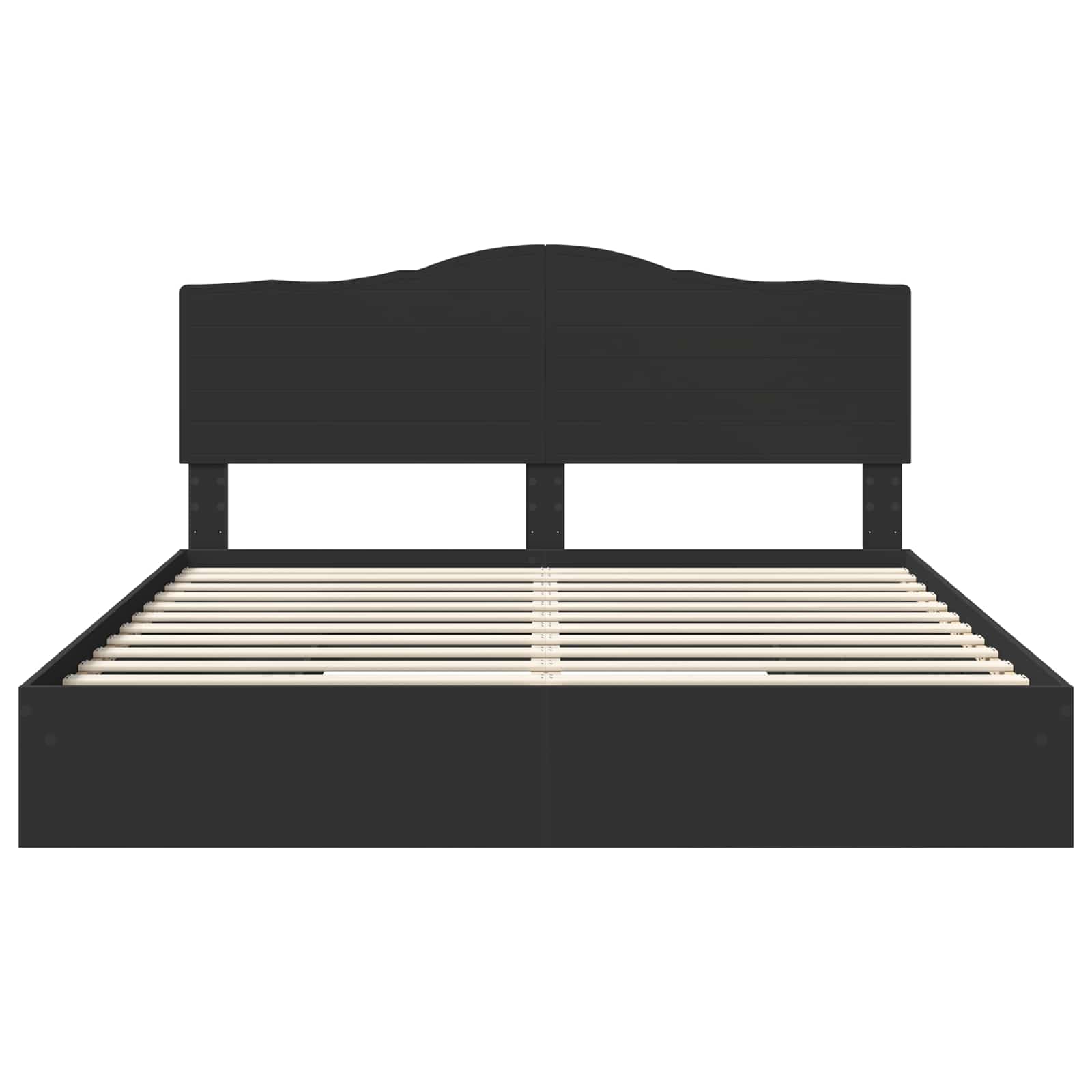 Lit de Rangement Noir 200 x 200 cm Bois d'ingénierie - XIOS