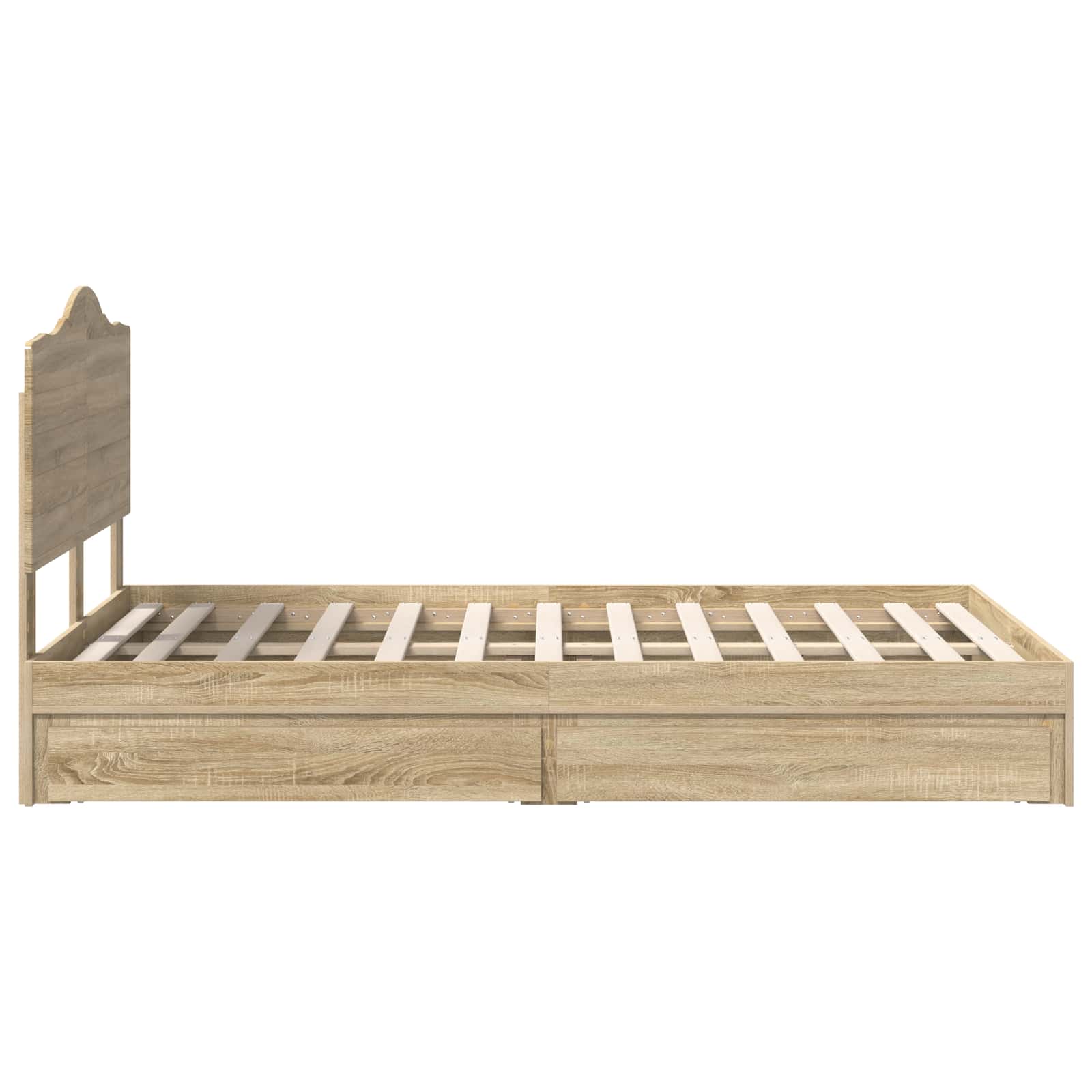 Lit de Rangement Chêne Sonoma 135 x 190 cm Bois d'ingénierie - XIOS