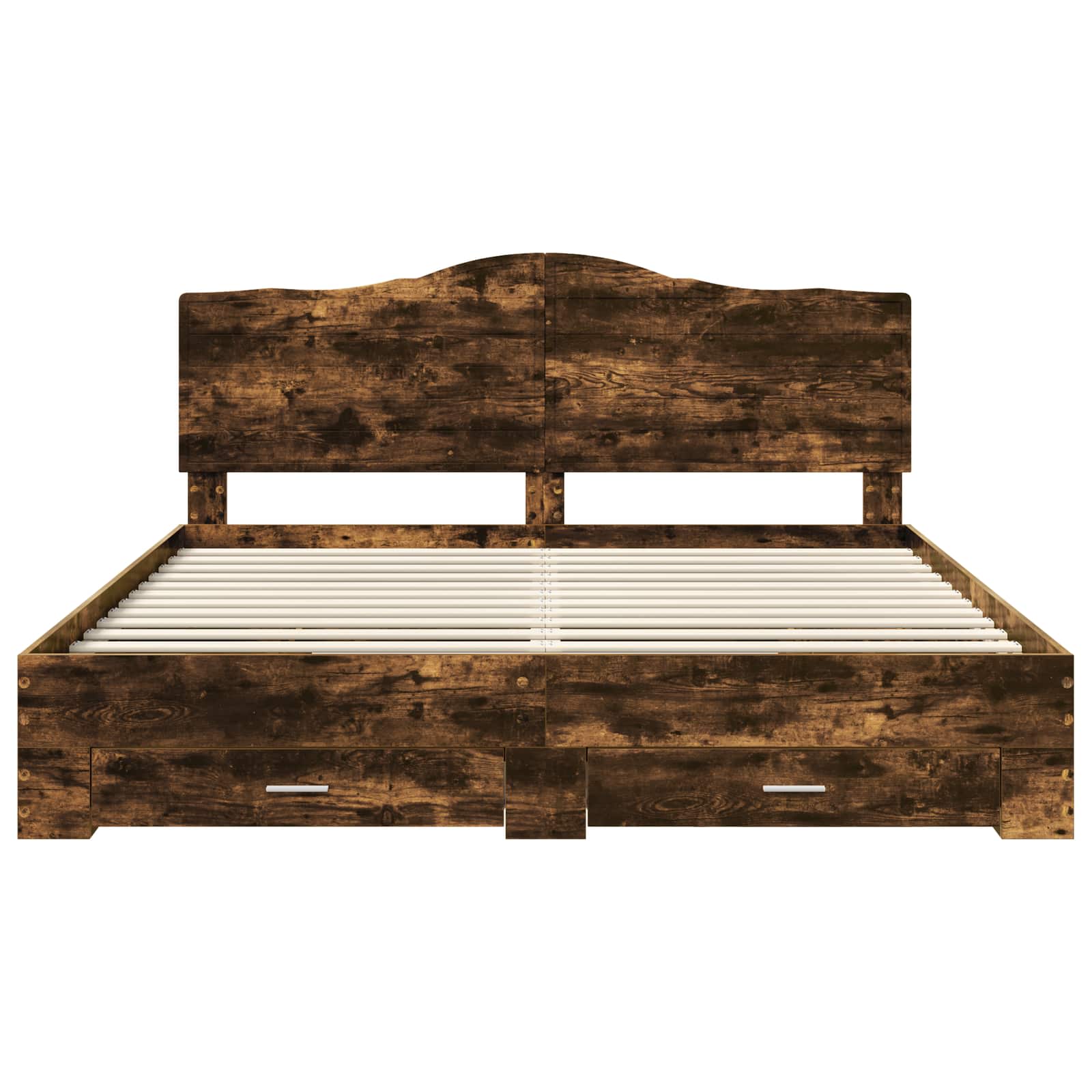 Cadre de lit Chêne fumé 200 x 200 cm Bois d'ingénierie - XIOS