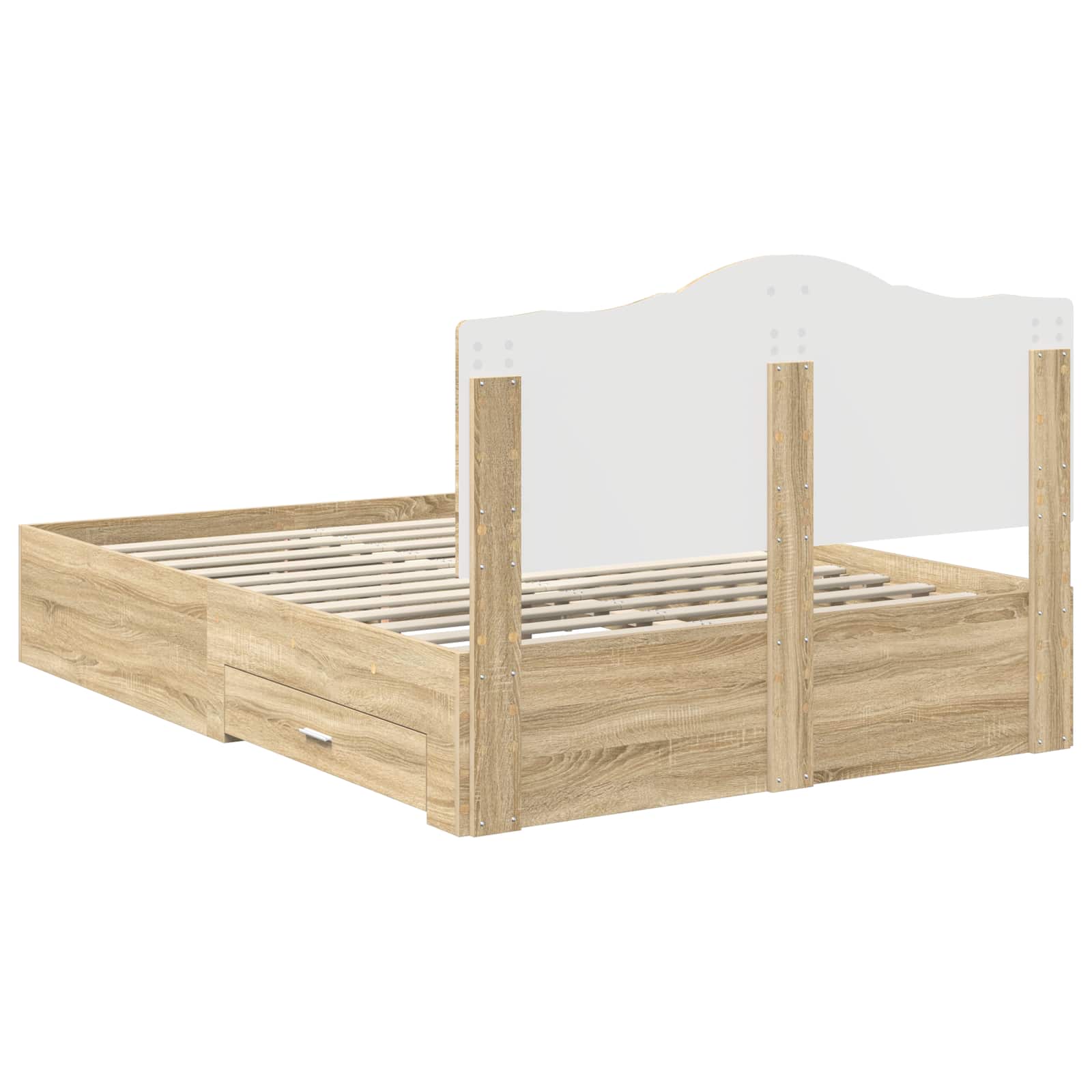 Cadre de lit Chêne Sonoma 150 x 200 cm Bois d'ingénierie - XIOS