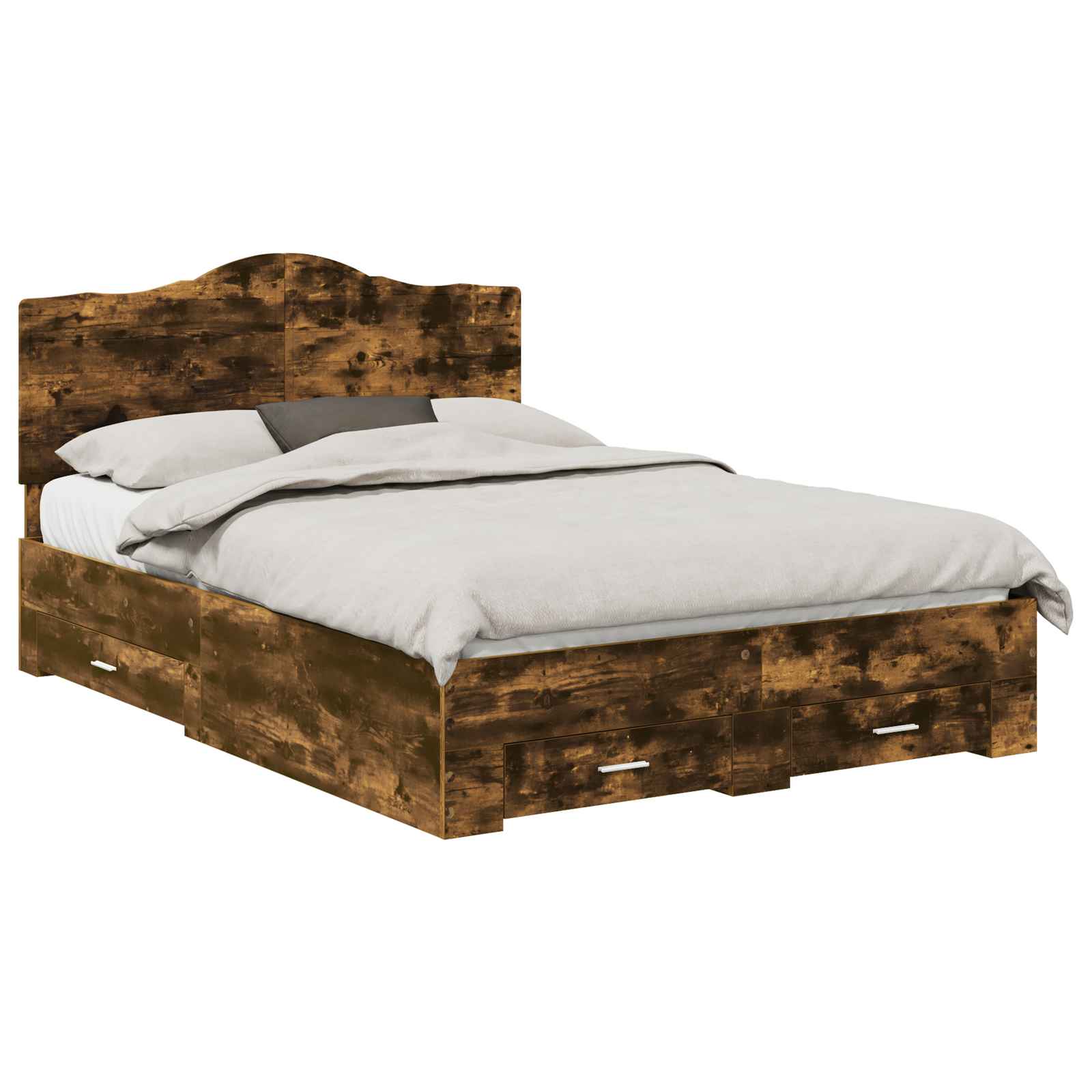 Cadre de lit Chêne fumé 140 x 190 cm Bois d'ingénierie - XIOS