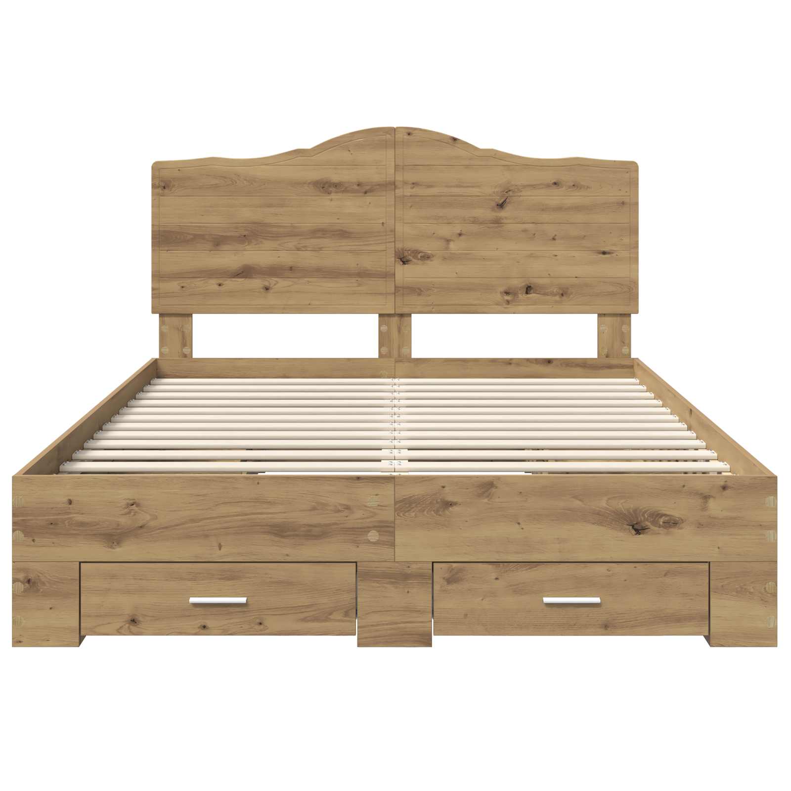 Cadre de lit Chêne artisanal 140 x 190 cm Bois d'ingénierie - XIOS