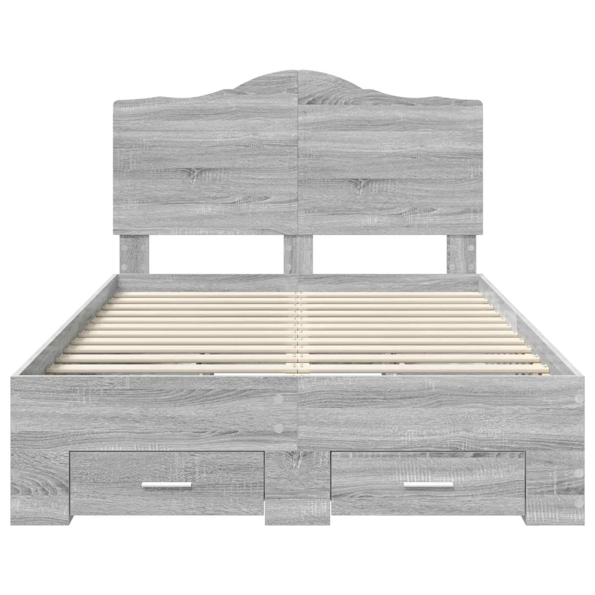 Cadre de lit Gris Sonoma 135 x 190 cm Bois d’ingénierie - XIOS