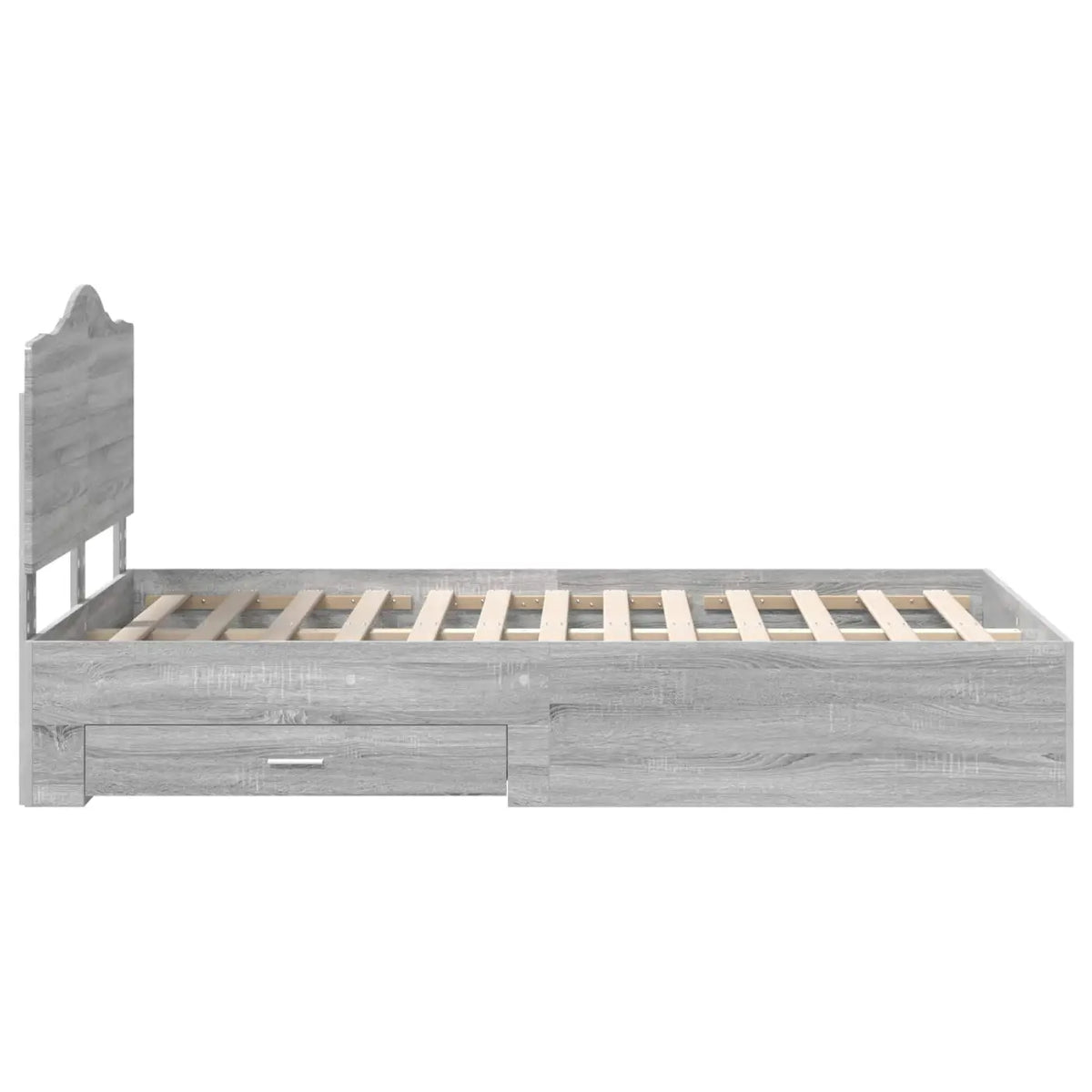 Cadre de lit Gris Sonoma 135 x 190 cm Bois d’ingénierie - XIOS