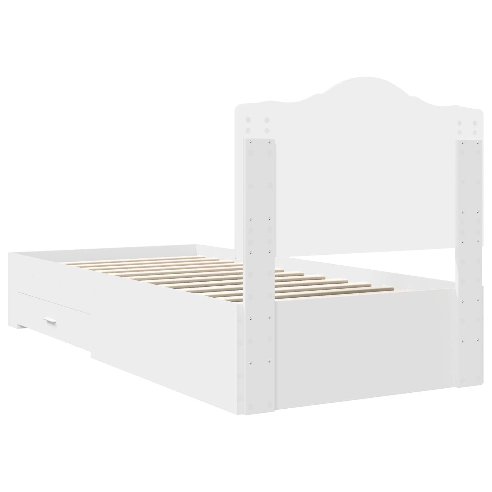 Cadre de lit avec tiroir Blanc 100 x 200 cm Bois d'ingénierie - XIOS