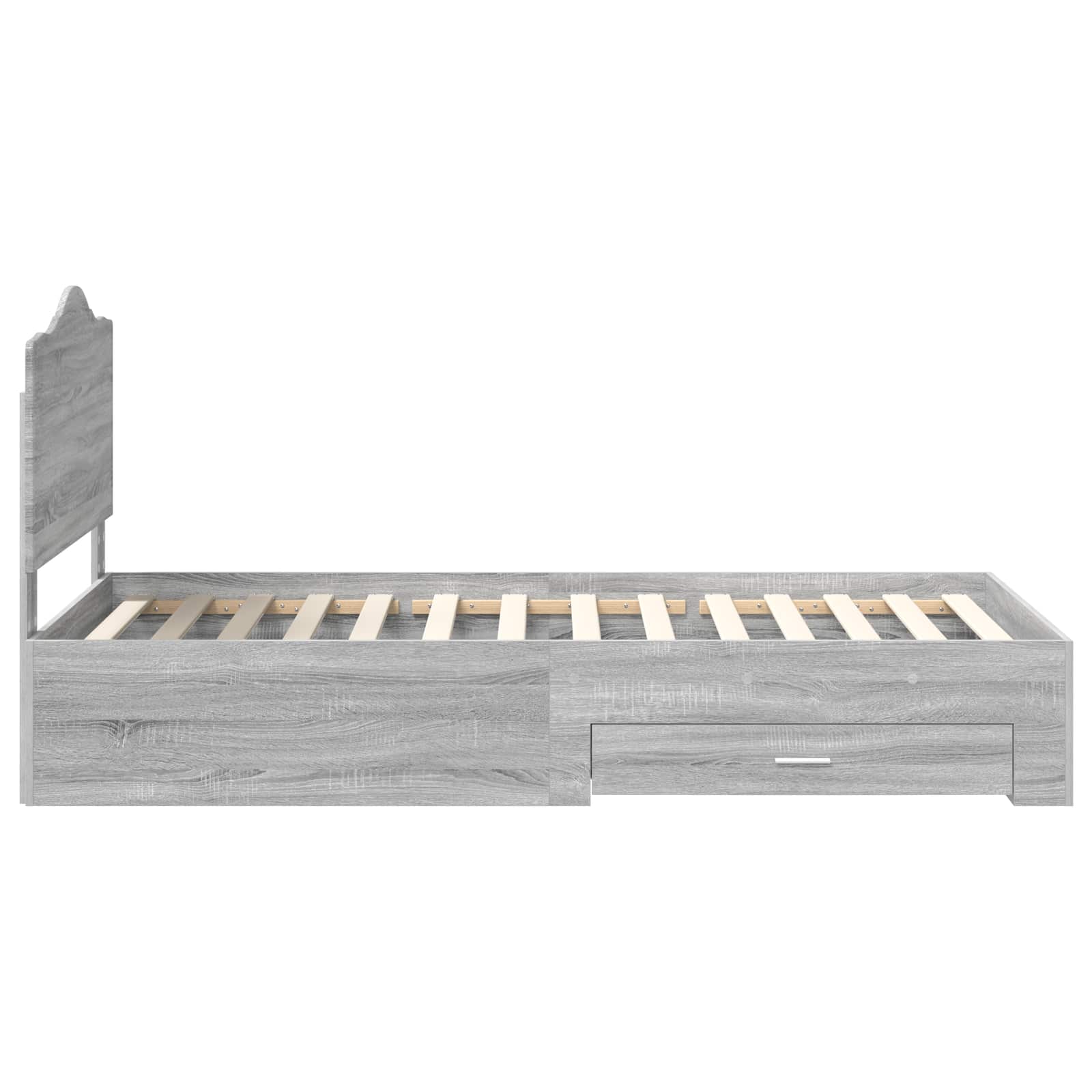 Cadre de lit Gris Sonoma 75 x 190 cm Bois d'ingénierie - XIOS