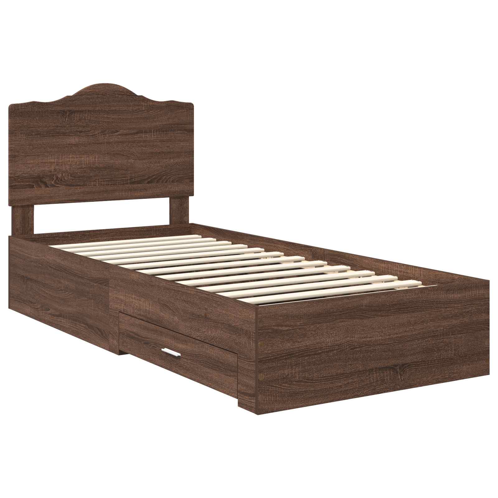 Cadre de lit Chêne brun 75 x 190 cm Bois d'ingénierie - XIOS