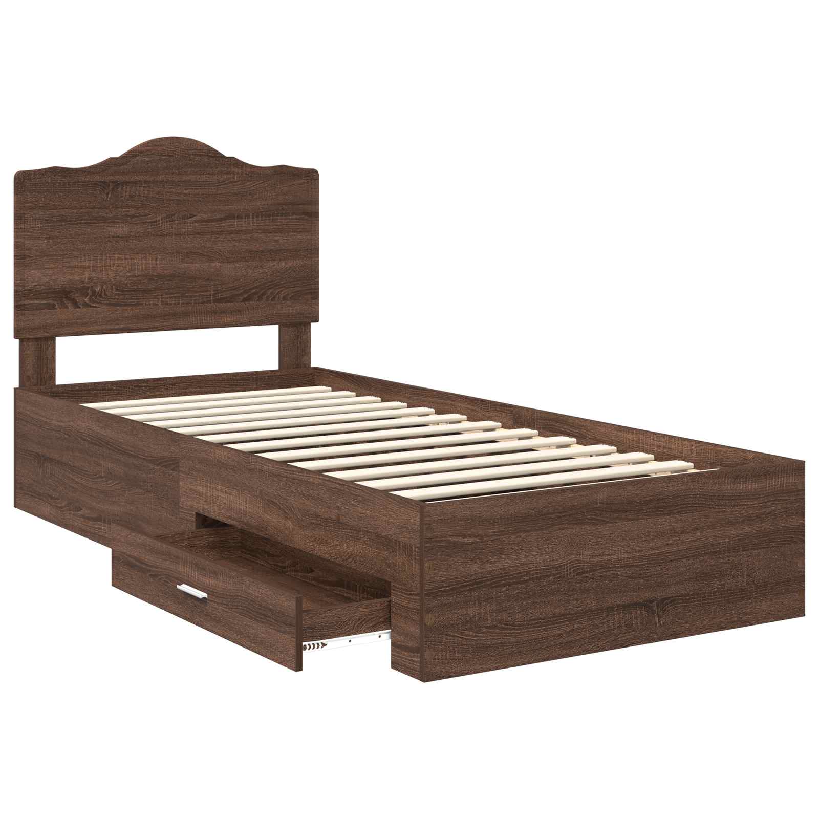 Cadre de lit Chêne brun 75 x 190 cm Bois d'ingénierie - XIOS