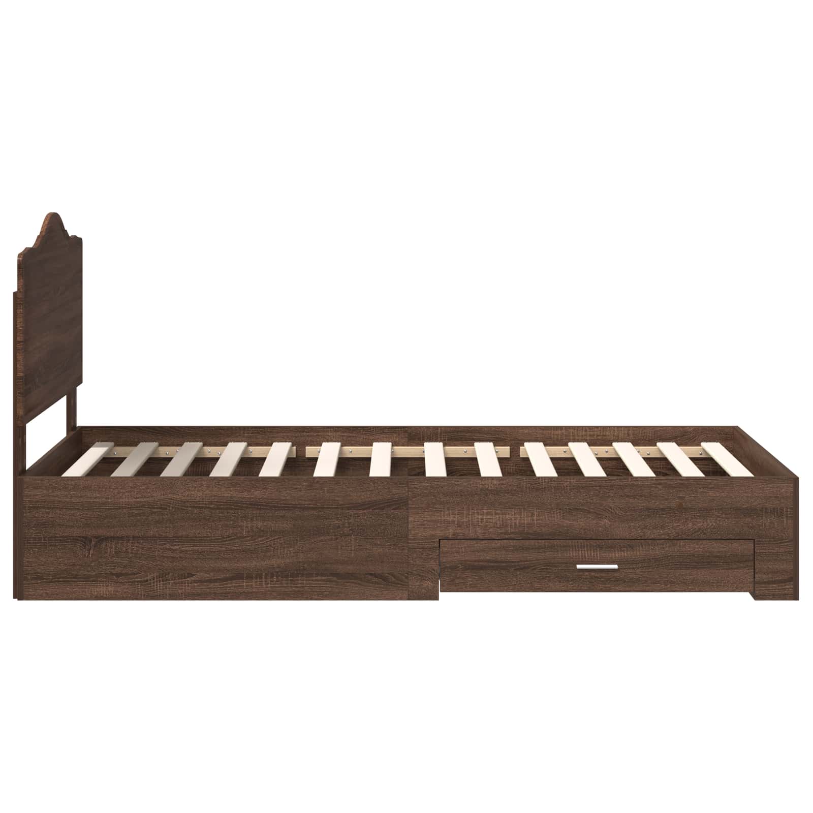 Cadre de lit Chêne brun 75 x 190 cm Bois d'ingénierie - XIOS
