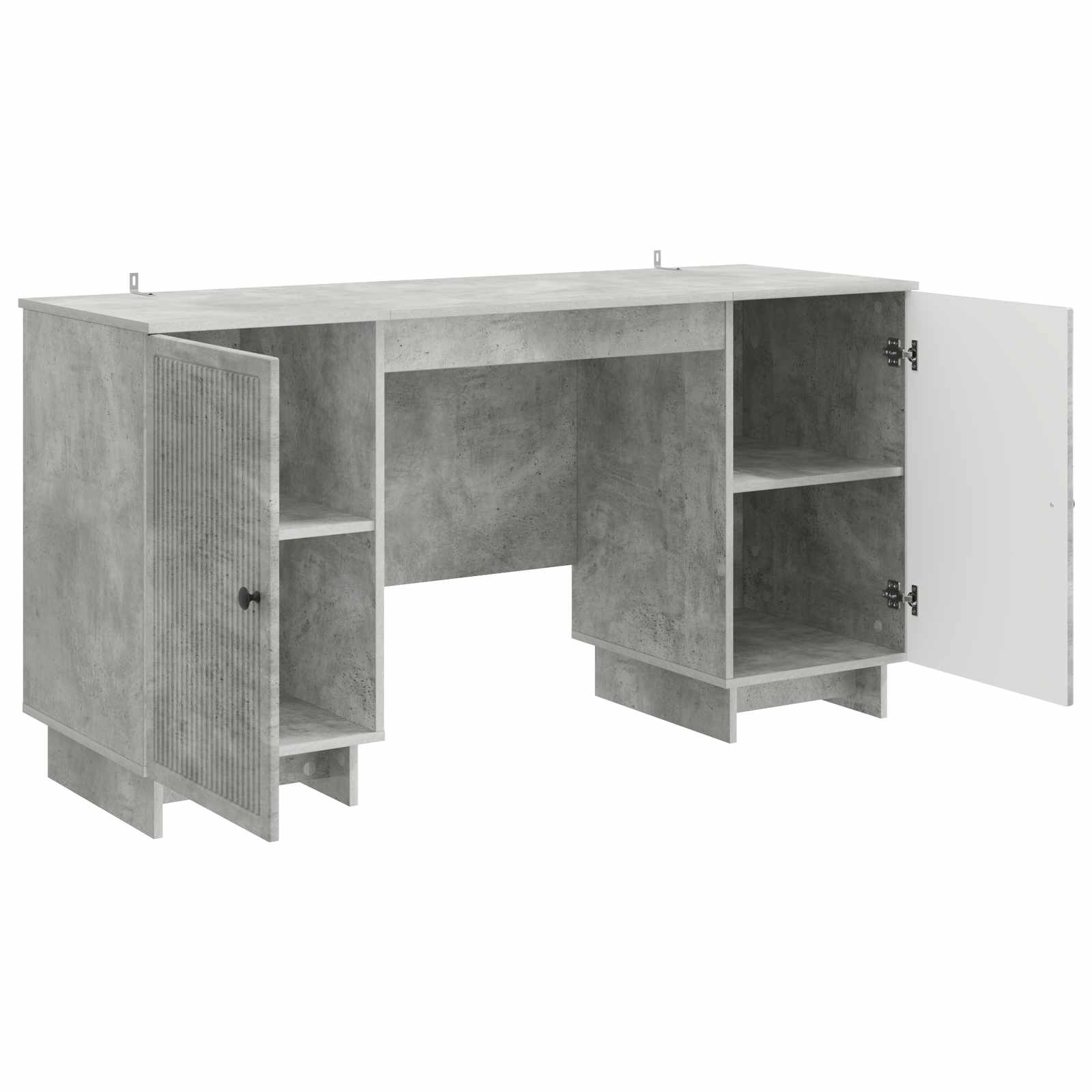 Bureau Gris béton Bois d'ingénierie 142,5 x 50 x 75 cm - XIOS