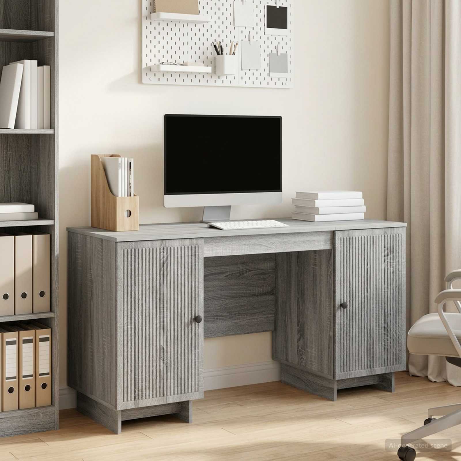 Bureau Sonoma gris Bois d'ingénierie 142,5 x 50 x 75 cm