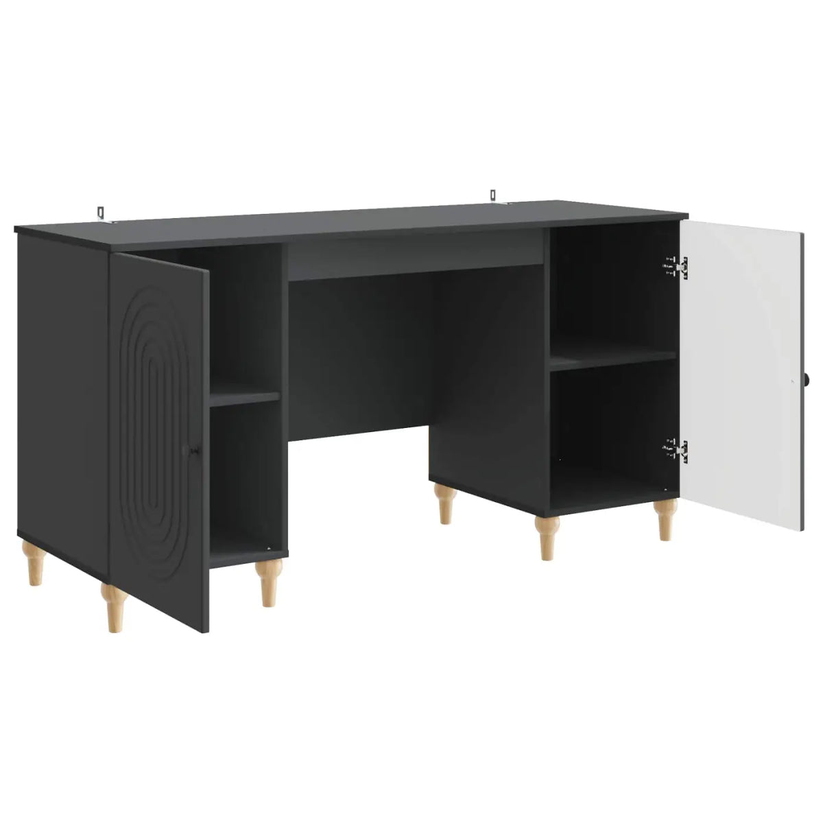 Bureau Noir 142,5 x 50 x 75 cm Bois d’ingénierie - XIOS