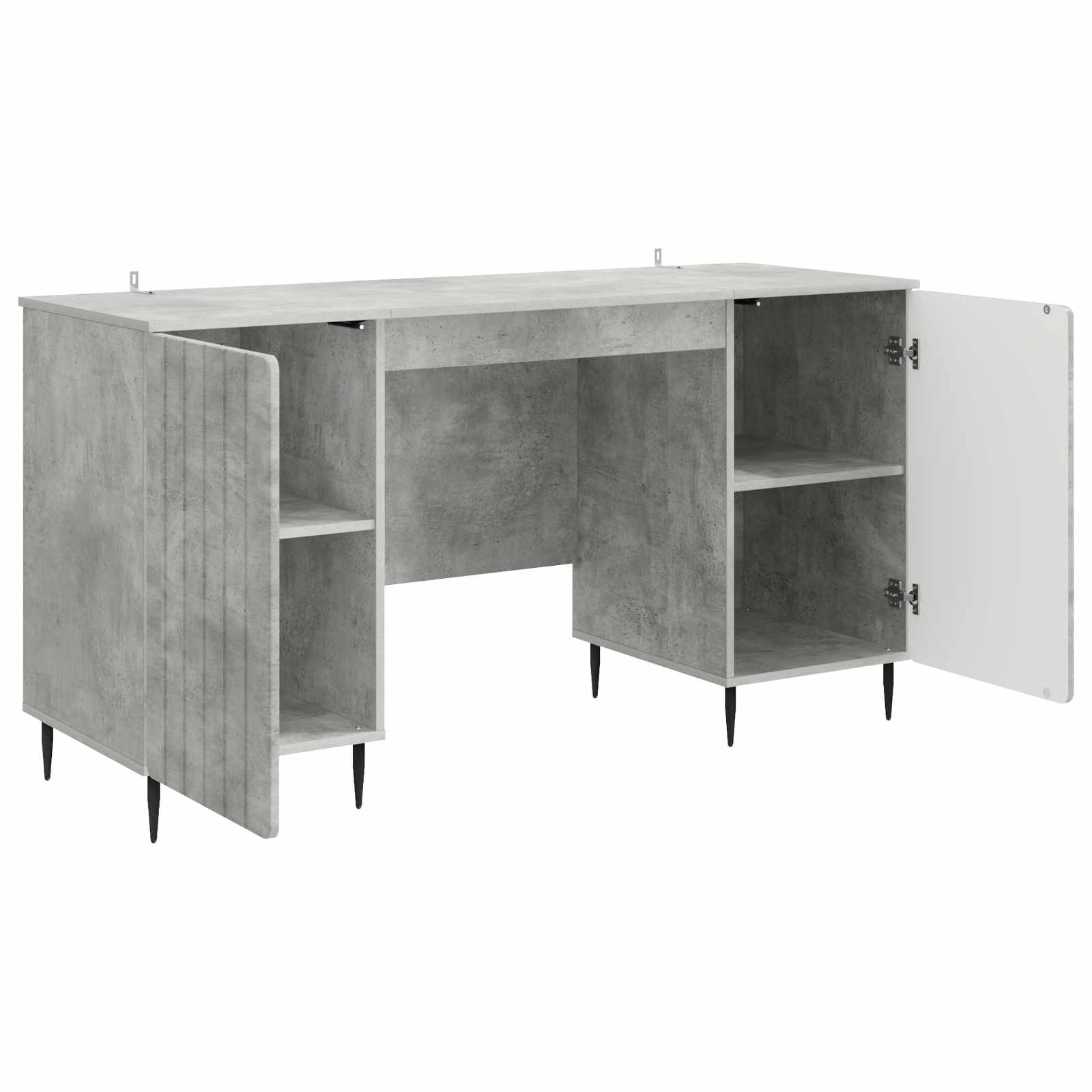 Bureau Gris béton 142,5 x 50 x 75 cm Bois d'ingénierie - XIOS