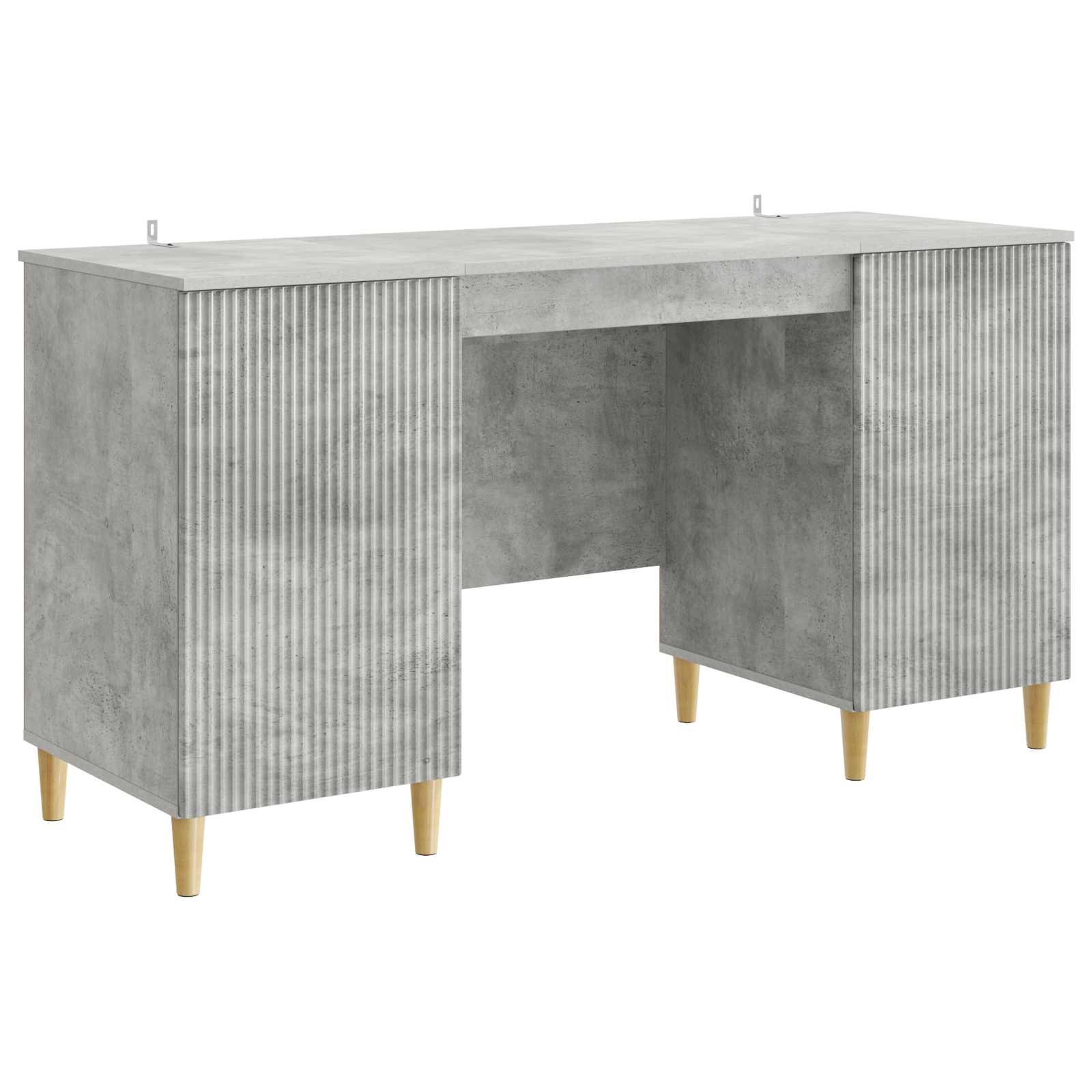 Bureau Gris béton 142,5 x 50 x 75 cm Bois d'ingénierie - XIOS
