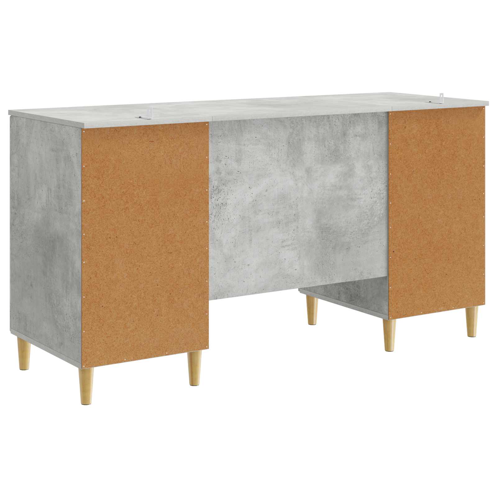 Bureau Gris béton 142,5 x 50 x 75 cm Bois d'ingénierie - XIOS