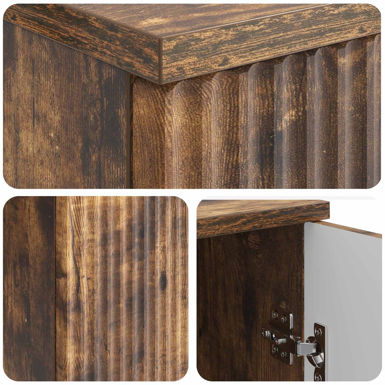 Bureau Chêne fumé 142,5 x 50 x 75 cm Bois d'ingénierie - XIOS