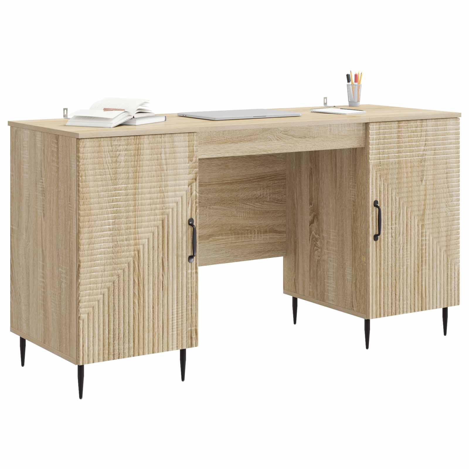 Bureau Chêne Sonoma 142,5 x 50 x 75 cm Bois d'ingénierie - XIOS