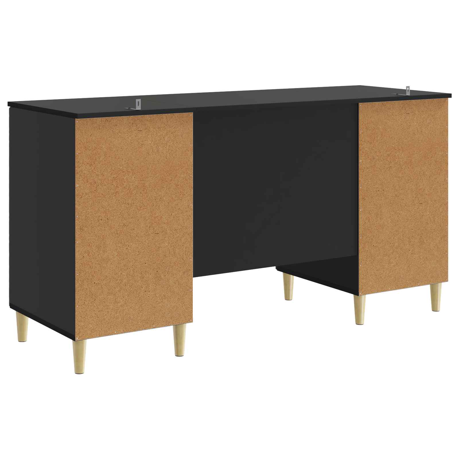 Bureau Noir Bois d'ingénierie 142,5 x 50 x 75 cm - XIOS