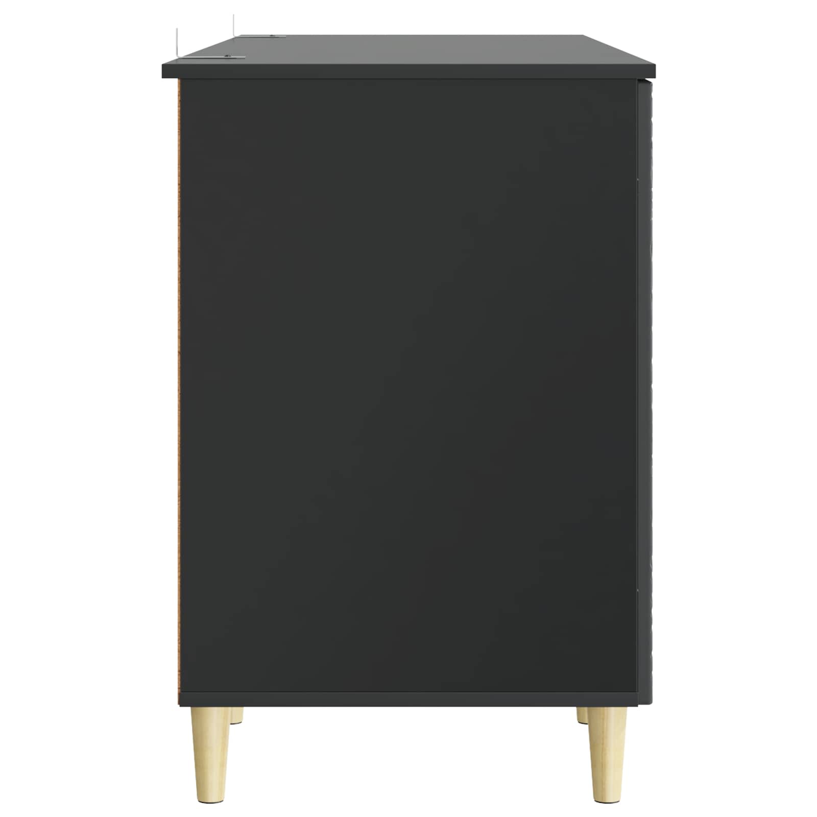 Bureau Noir Bois d'ingénierie 142,5 x 50 x 75 cm - XIOS