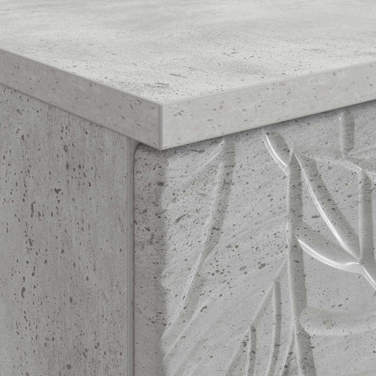 Bureau Gris béton Bois d'ingénierie 142,5 x 50 x 75 cm - XIOS