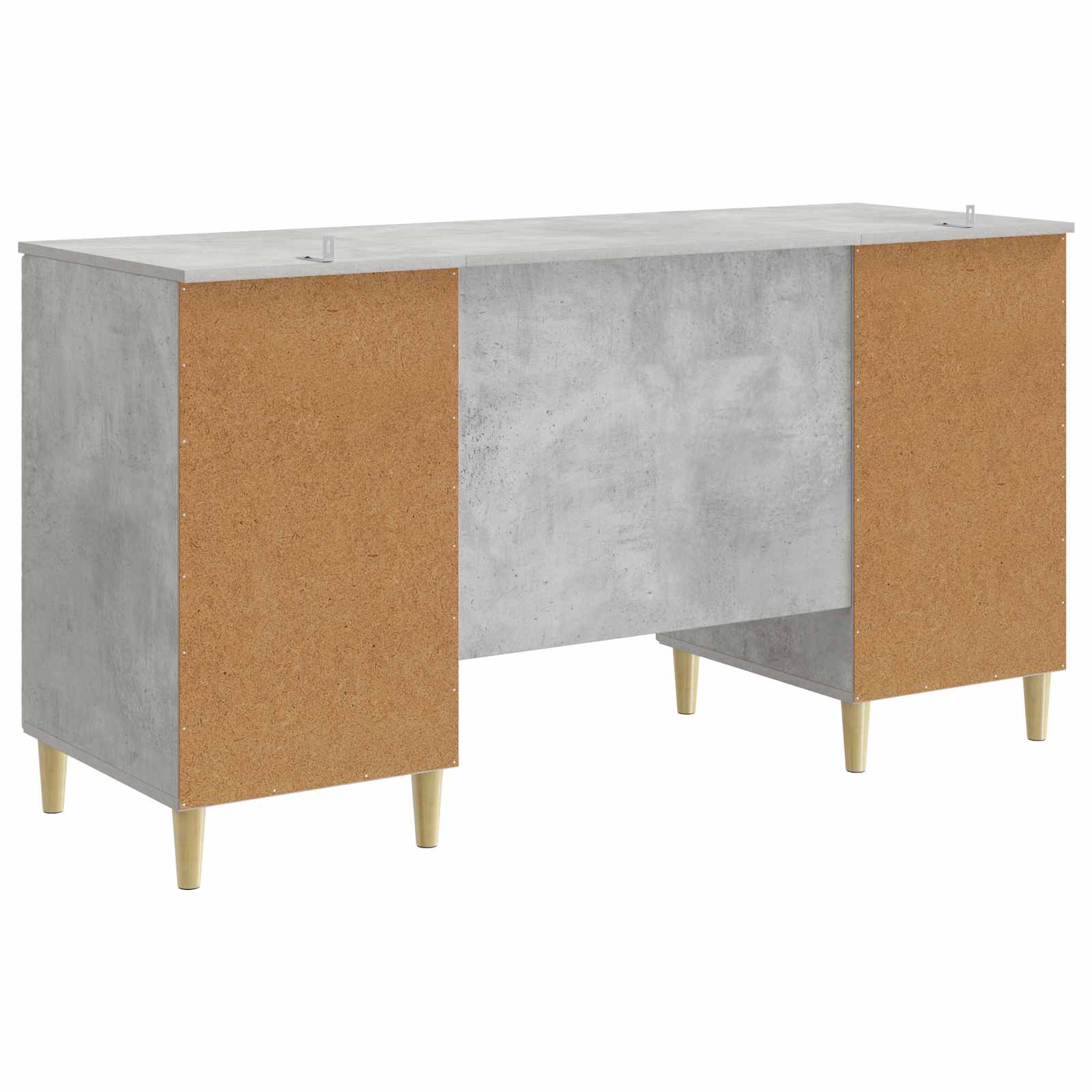 Bureau Gris béton Bois d'ingénierie 142,5 x 50 x 75 cm - XIOS