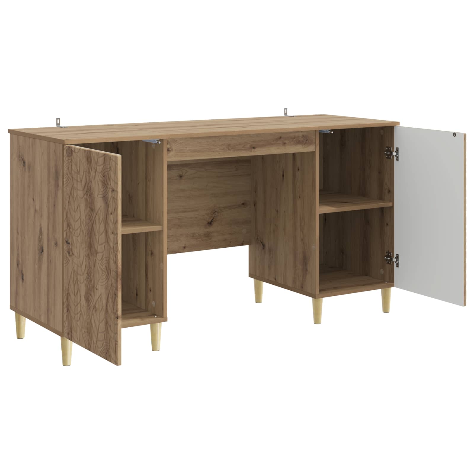 Bureau Chêne artisanal Bois d'ingénierie 142,5 x 50 x 75 cm - XIOS