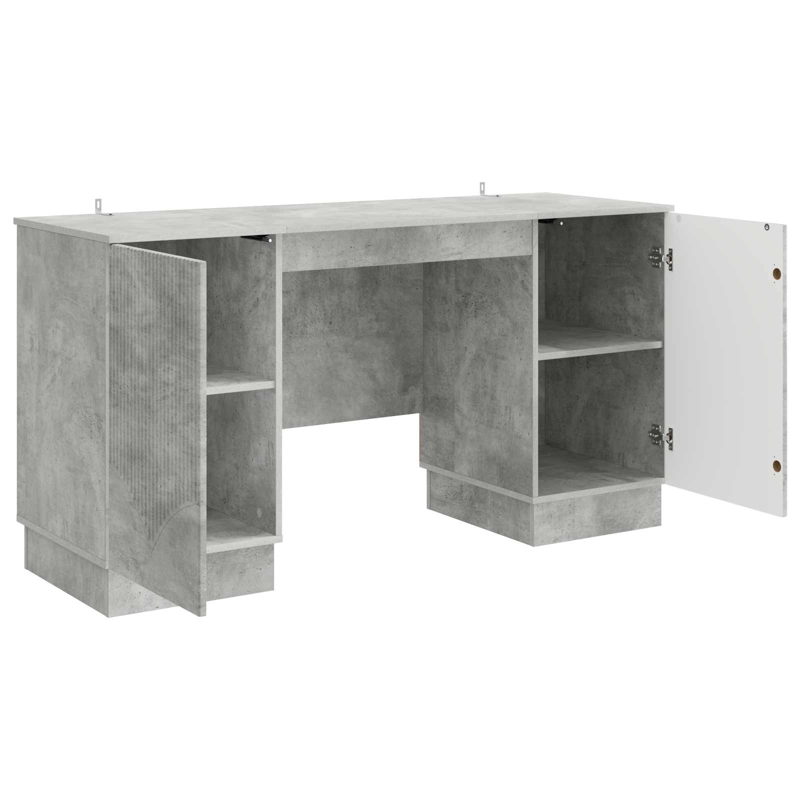 Bureau Gris béton 142,5 x 50 x 75 cm Bois d'ingénierie - XIOS