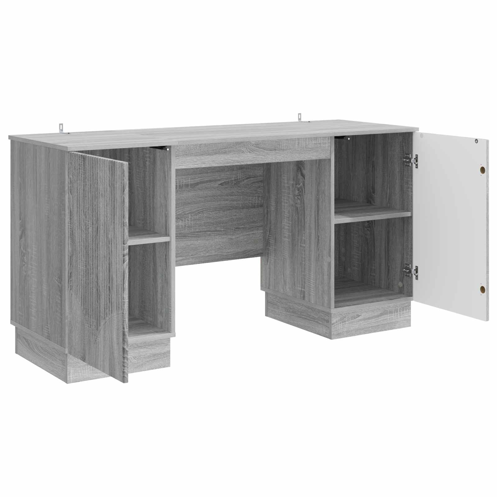 Bureau Sonoma gris 142,5 x 50 x 75 cm Bois d'ingénierie - XIOS
