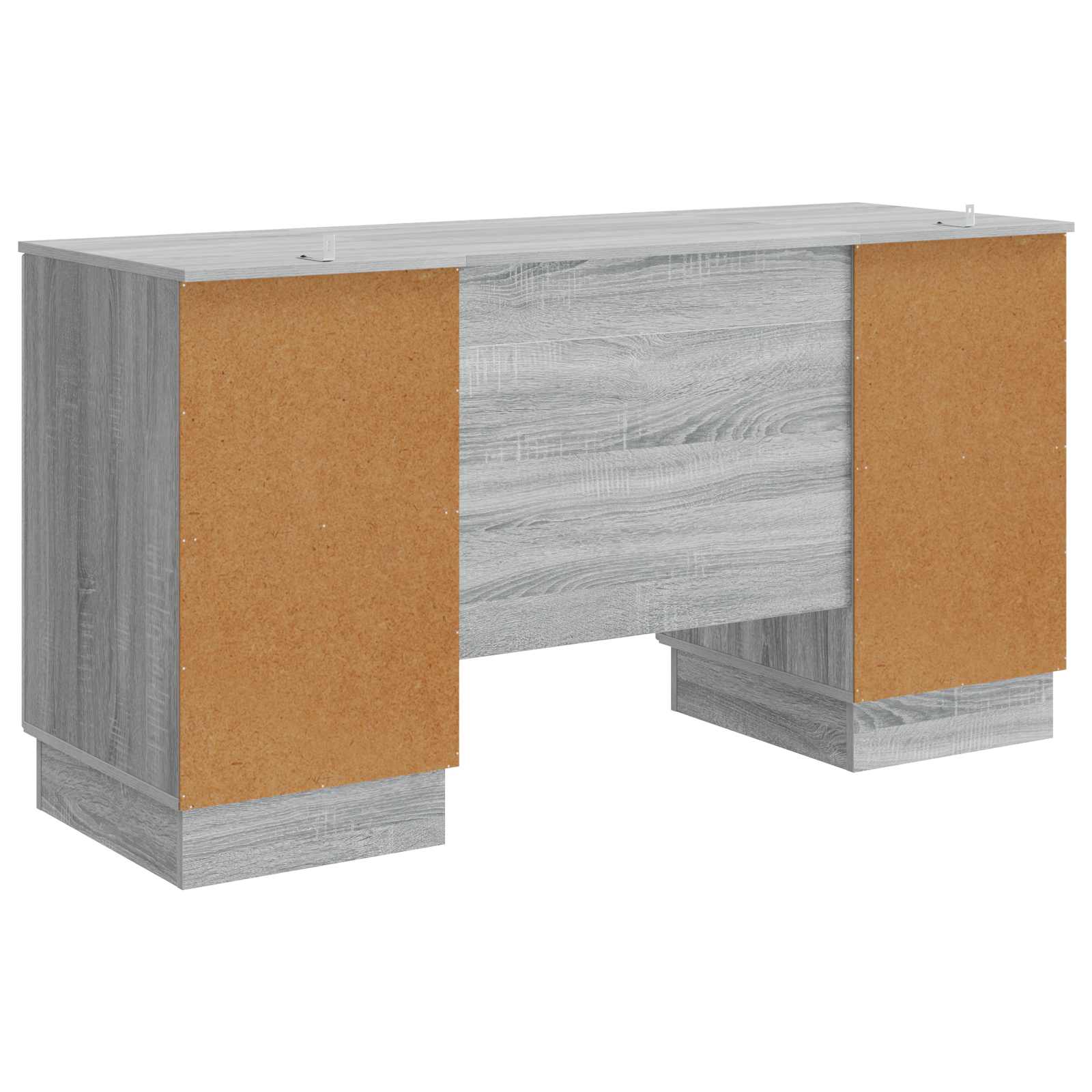Bureau Sonoma gris 142,5 x 50 x 75 cm Bois d'ingénierie - XIOS