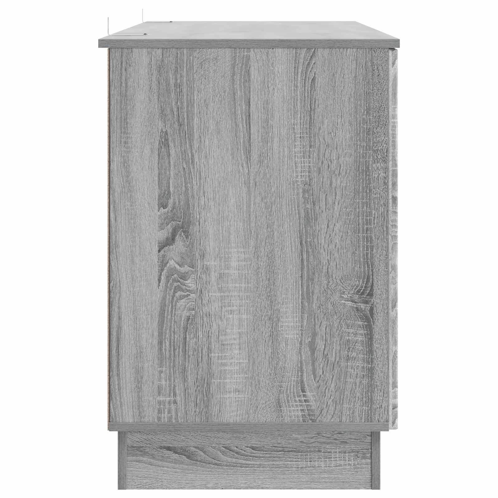 Bureau Sonoma gris 142,5 x 50 x 75 cm Bois d'ingénierie - XIOS