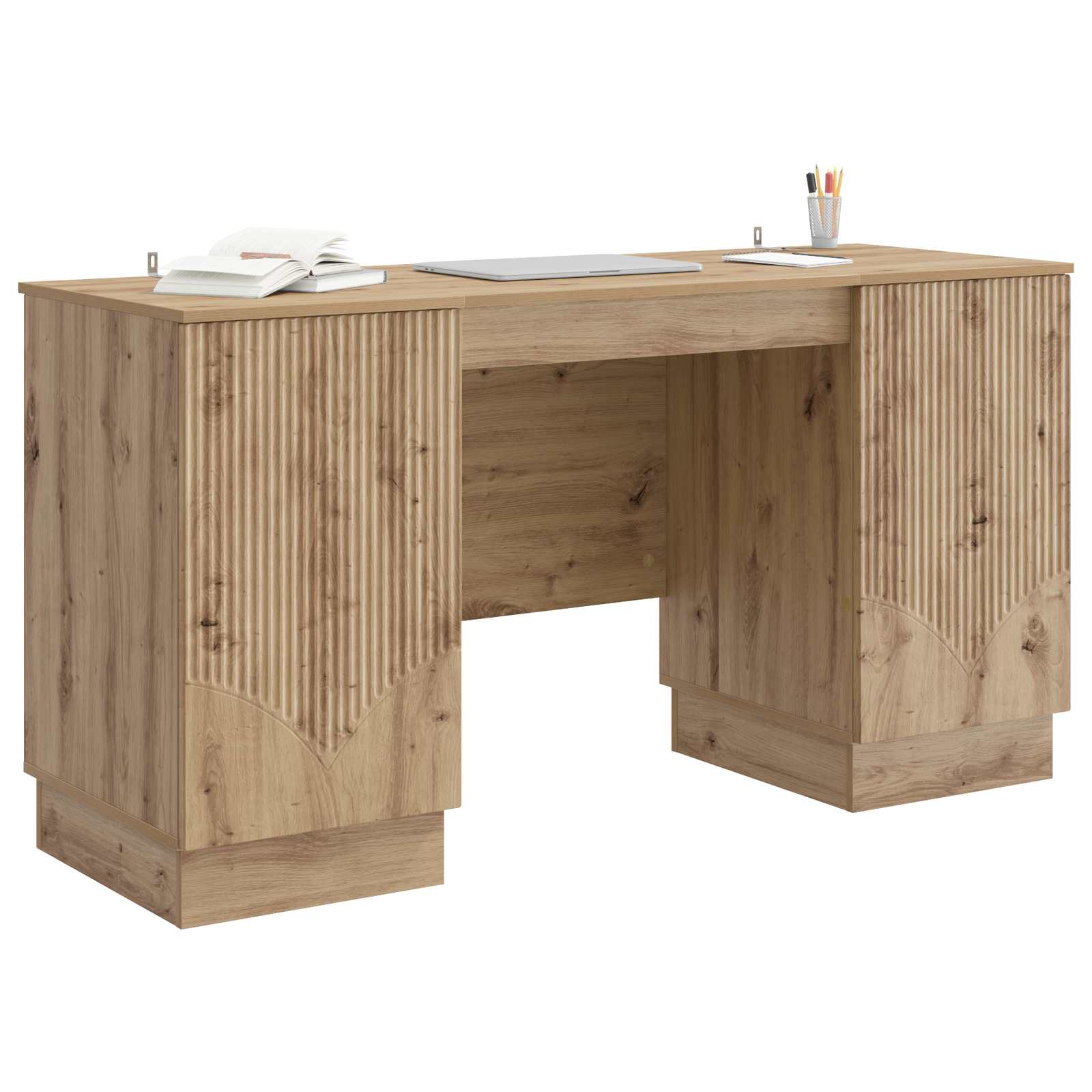 Bureau Chêne artisanal 142,5 x 50 x 75 cm Bois d'ingénierie - XIOS