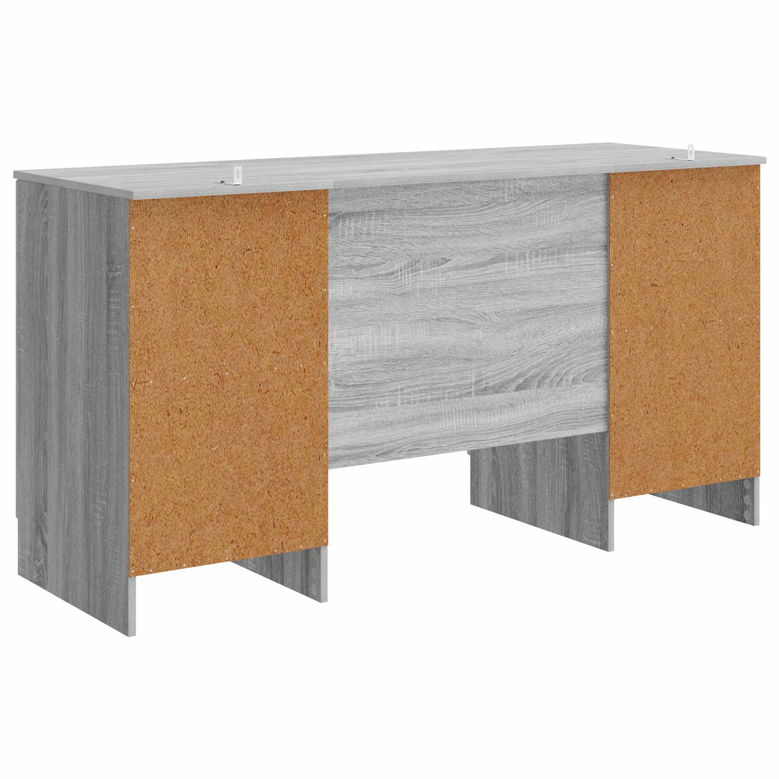 Bureau Sonoma gris 142,5 x 50 x 75 cm Bois d'ingénierie - XIOS