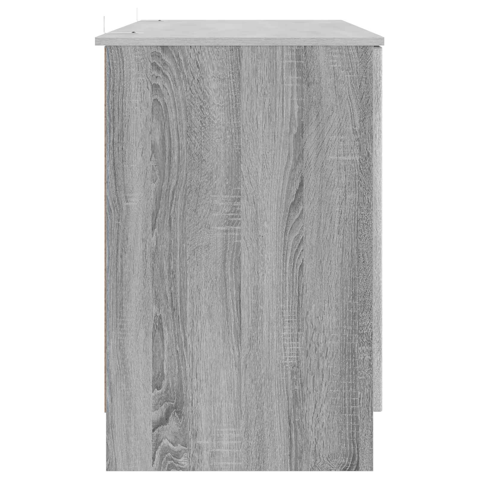 Bureau Sonoma gris 142,5 x 50 x 75 cm Bois d'ingénierie - XIOS