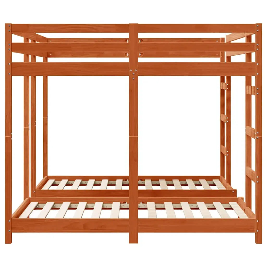 Cadre de lit superposé triple Marron cire 160 x 200 cm - XIOS