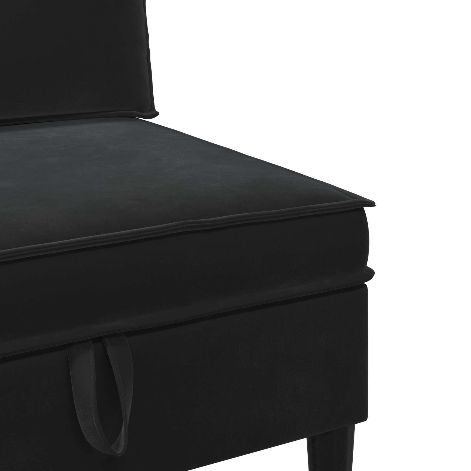 Canapé moyen avec rangement Noir Velours - XIOS